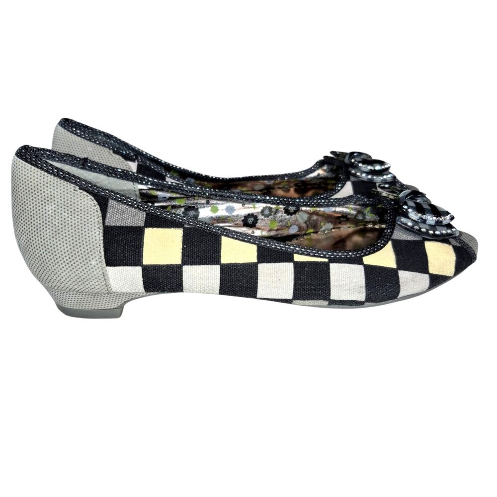 Vintage Poetic License 'Dainty Doll' Checkered Embellished Peep Toe Shoe 8M